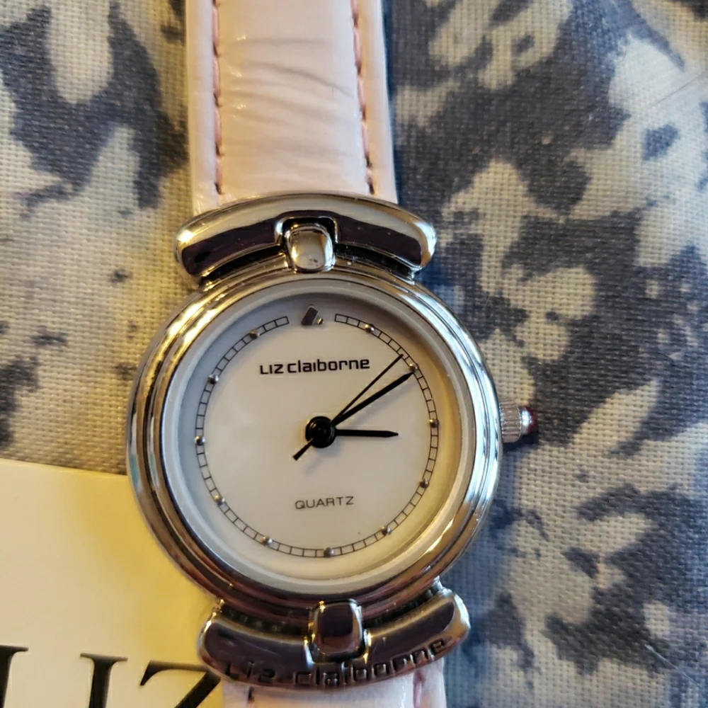Liz Claiborne Pink Blush Leather Watch